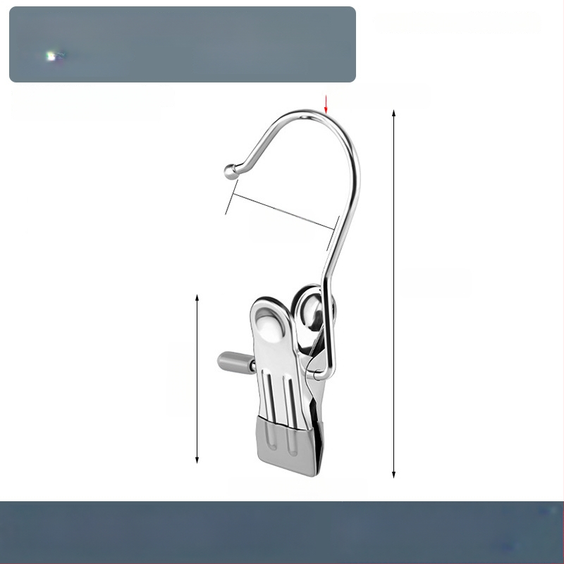 Nerūsējošā tērauda žāvēšanas skava ar āķi – daudzfunkcionāla skava biksēm, zeķēm un kreklām