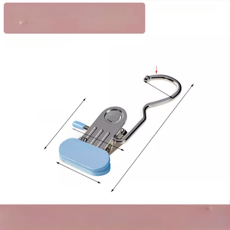 Nerūsējošā tērauda žāvēšanas skava ar āķi – daudzfunkcionāla skava biksēm, zeķēm un kreklām