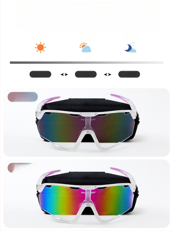 Велосипедни очила Ks-1817 (безрамков дизайн; PC материал; регулиране носни подложки)