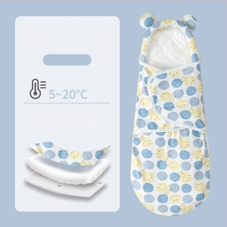 Naujagimio miego maišelis su įvyniojimu, medvilnė, gyvūnų raštas, tinkamas kūdikiams ir mažyliams (1–3 m.), visų metų naudojimui — pavasaris 2025