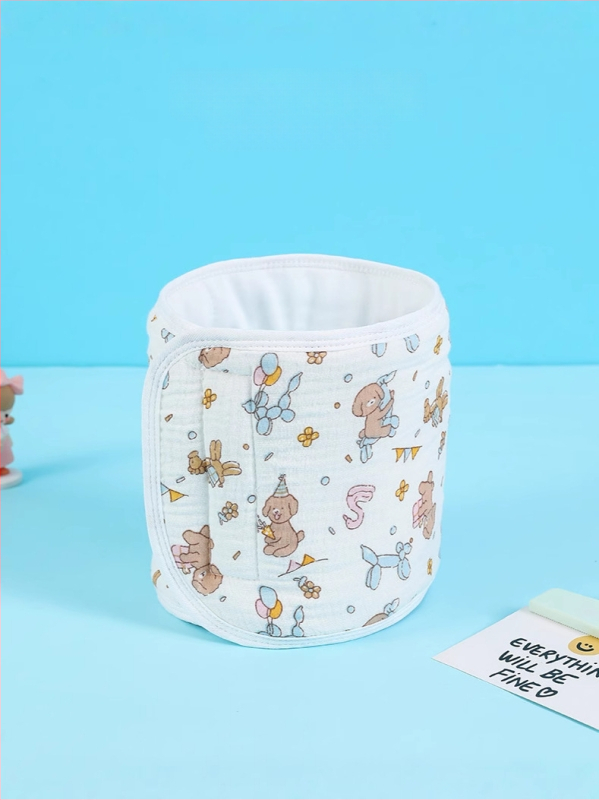 Kūdikio pilvo apsaugos šalikas, 100% medvilnė, animacinis raštas, ruduo 2024, tinkamas nuo gimimo iki 12 mėnesių