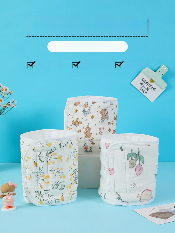 Kūdikio pilvo apsaugos šalikas, 100% medvilnė, animacinis raštas, ruduo 2024, tinkamas nuo gimimo iki 12 mėnesių