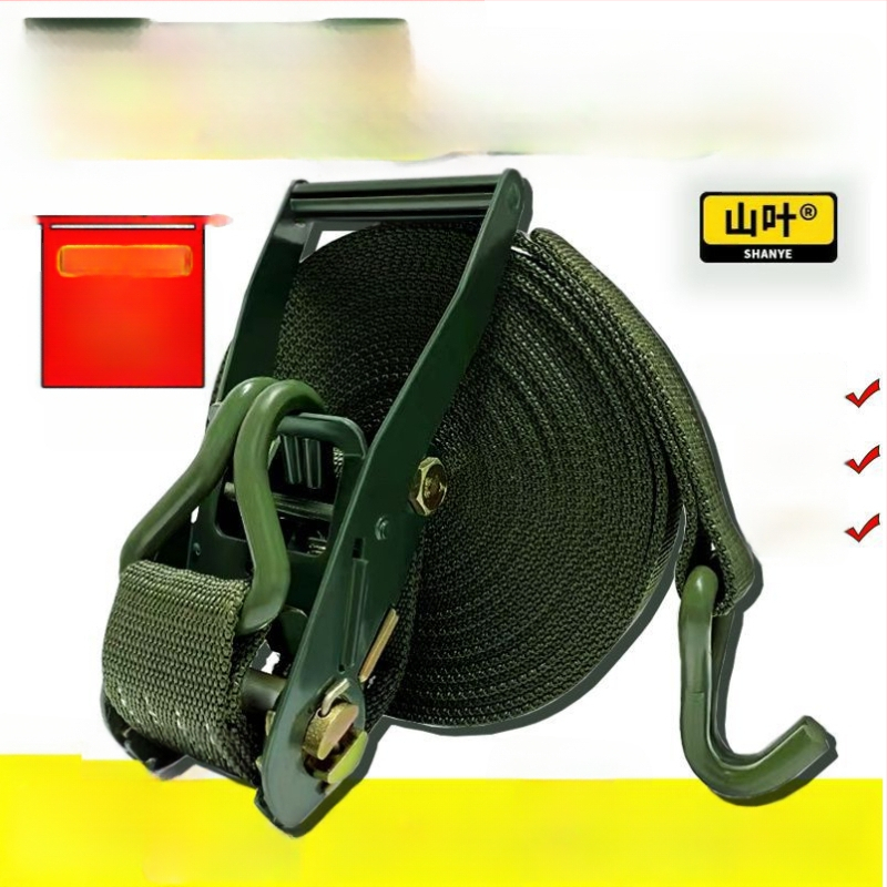 Sunkvežimio krovinio prisirišimo diržas su ratchet įtempikliu, plokščias diržas, storesnis įtempiklis, 5 t talpa