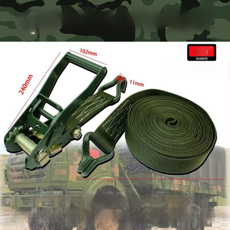 Sunkvežimio krovinio prisirišimo diržas su ratchet įtempikliu, plokščias diržas, storesnis įtempiklis, 5 t talpa