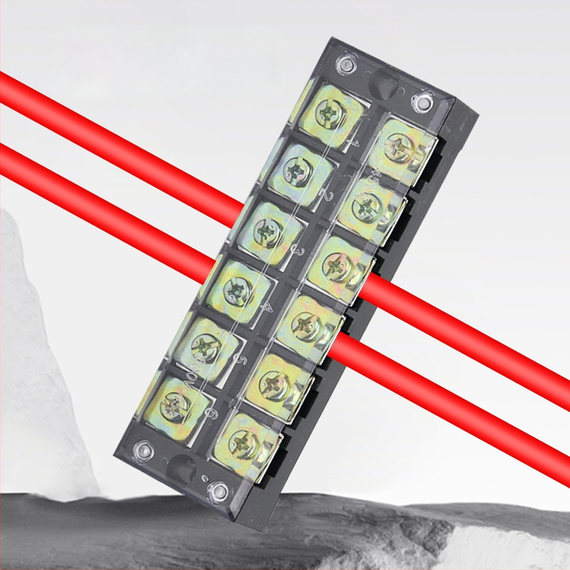 TB seeria terminaliblokk, kaabliühendaja, 15/25/45A, 3/4/6/10/12 positsiooni, fikseeritud jaotusblokk