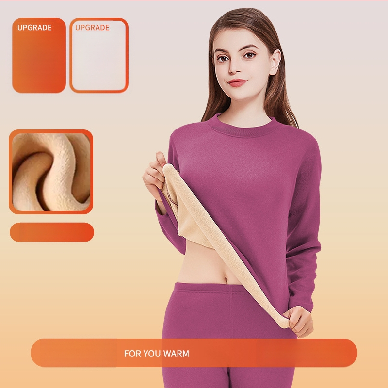 Unisex termalni set od Lambskin fleece — izuzetno debeli materijal, okrugli izrez, dugi rukavi, gornji dio i hlače
