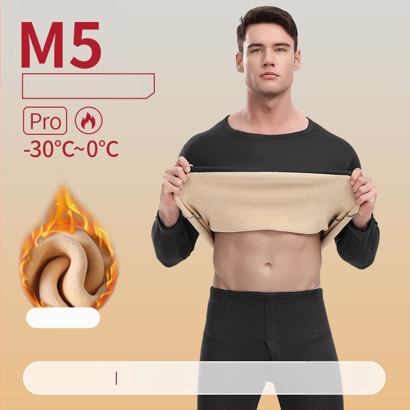 Unisex termalni set od Lambskin fleece — izuzetno debeli materijal, okrugli izrez, dugi rukavi, gornji dio i hlače