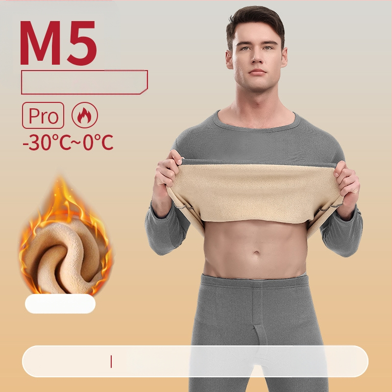 Unisex termalni set od Lambskin fleece — izuzetno debeli materijal, okrugli izrez, dugi rukavi, gornji dio i hlače