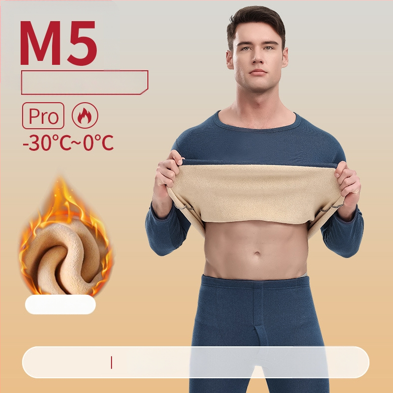 Unisex termalni set od Lambskin fleece — izuzetno debeli materijal, okrugli izrez, dugi rukavi, gornji dio i hlače