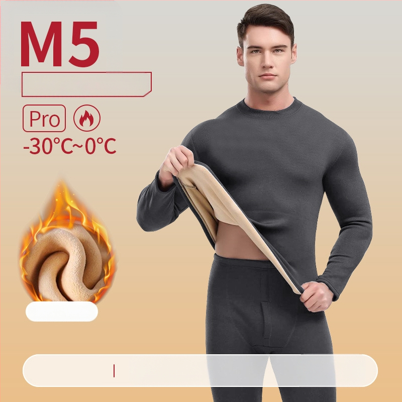 Unisex termalni set od Lambskin fleece — izuzetno debeli materijal, okrugli izrez, dugi rukavi, gornji dio i hlače