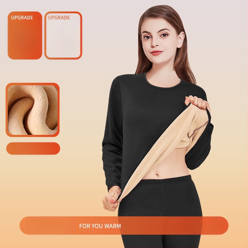 Unisex termalni set od Lambskin fleece — izuzetno debeli materijal, okrugli izrez, dugi rukavi, gornji dio i hlače