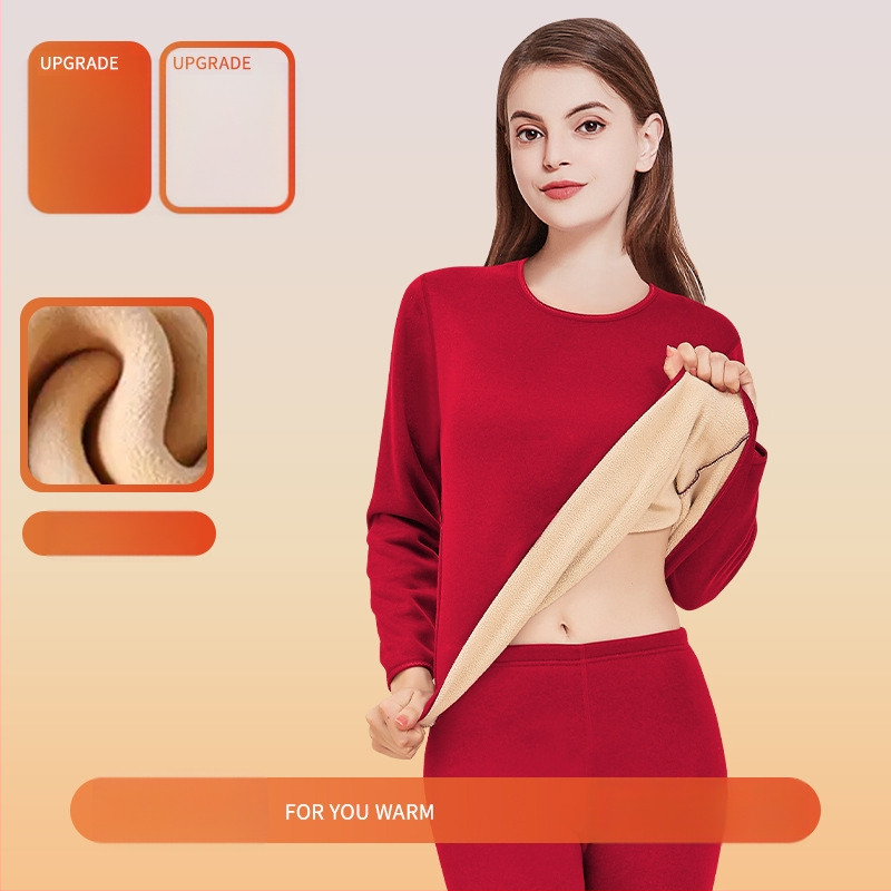 Unisex termalni set od Lambskin fleece — izuzetno debeli materijal, okrugli izrez, dugi rukavi, gornji dio i hlače