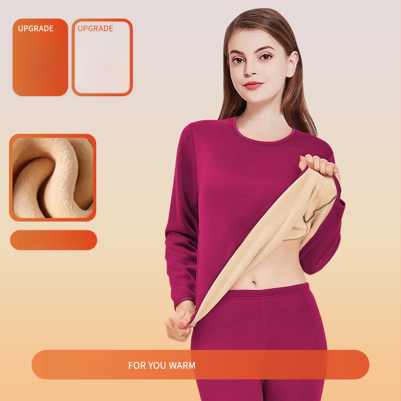 Unisex termalni set od Lambskin fleece — izuzetno debeli materijal, okrugli izrez, dugi rukavi, gornji dio i hlače
