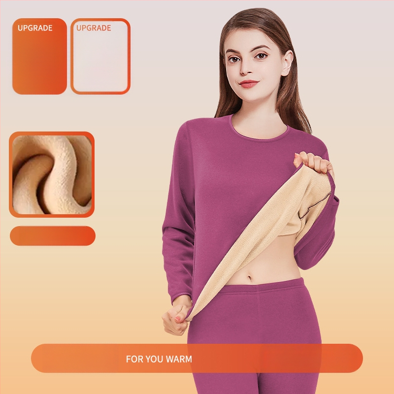 Unisex termalni set od Lambskin fleece — izuzetno debeli materijal, okrugli izrez, dugi rukavi, gornji dio i hlače