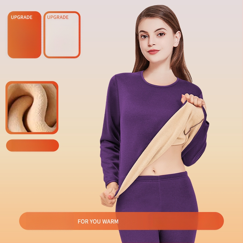 Unisex termalni set od Lambskin fleece — izuzetno debeli materijal, okrugli izrez, dugi rukavi, gornji dio i hlače