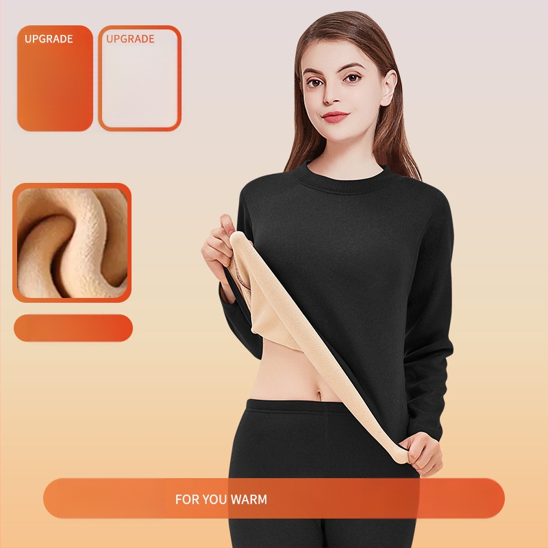 Unisex termalni set od Lambskin fleece — izuzetno debeli materijal, okrugli izrez, dugi rukavi, gornji dio i hlače