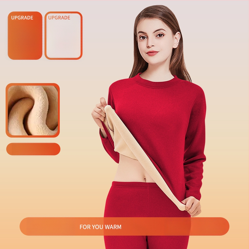 Unisex termalni set od Lambskin fleece — izuzetno debeli materijal, okrugli izrez, dugi rukavi, gornji dio i hlače