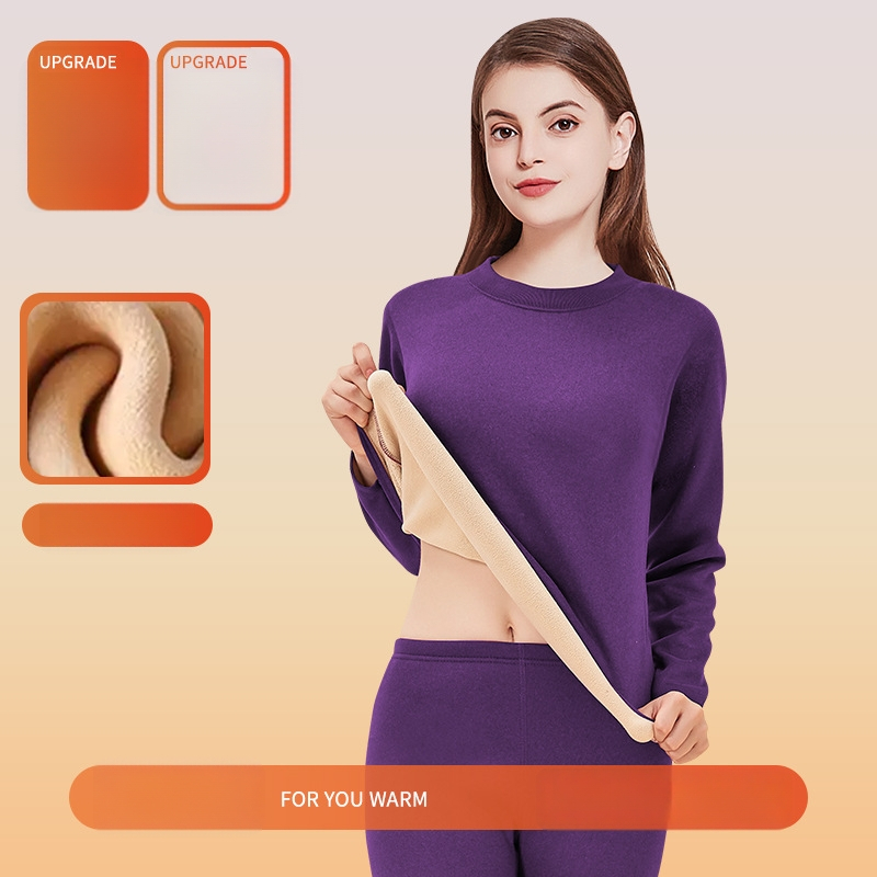 Unisex termalni set od Lambskin fleece — izuzetno debeli materijal, okrugli izrez, dugi rukavi, gornji dio i hlače