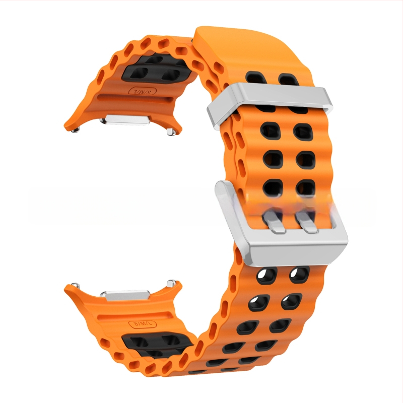 Silikónový športový remienok pre Samsung Galaxy Watch7 Ultra, s kolíkovou sponou, hmotnosť približne 29 g, prispôsobiteľná veľkosť rozhrania