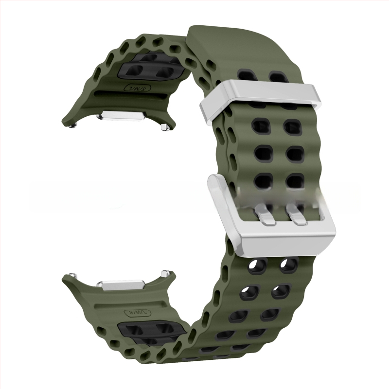 Silikónový športový remienok pre Samsung Galaxy Watch7 Ultra, s kolíkovou sponou, hmotnosť približne 29 g, prispôsobiteľná veľkosť rozhrania