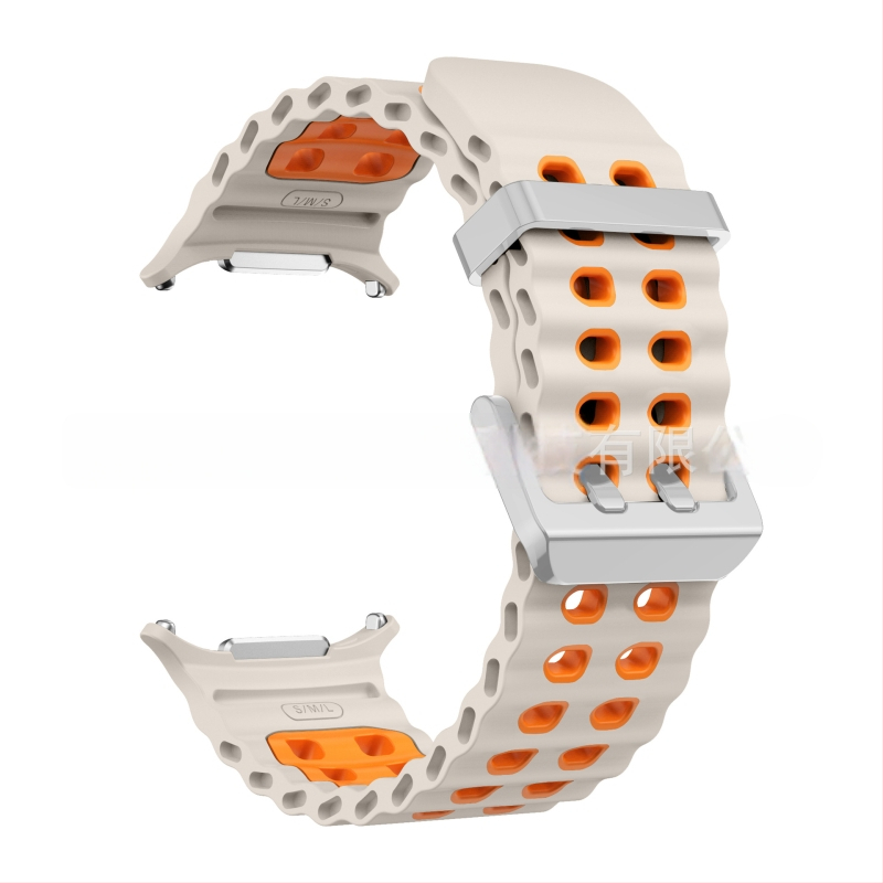 Silikónový športový remienok pre Samsung Galaxy Watch7 Ultra, s kolíkovou sponou, hmotnosť približne 29 g, prispôsobiteľná veľkosť rozhrania