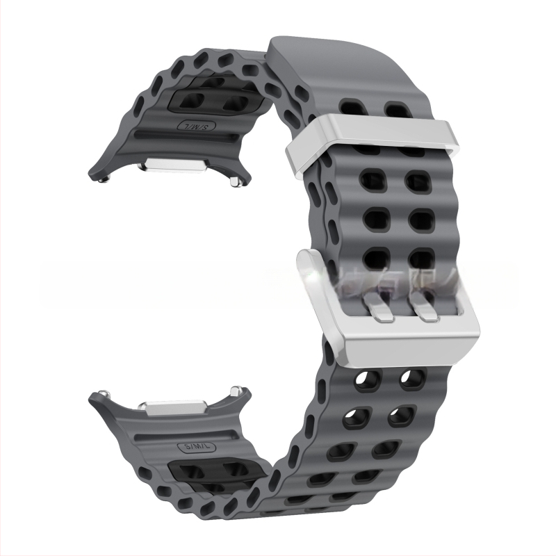 Silikónový športový remienok pre Samsung Galaxy Watch7 Ultra, s kolíkovou sponou, hmotnosť približne 29 g, prispôsobiteľná veľkosť rozhrania