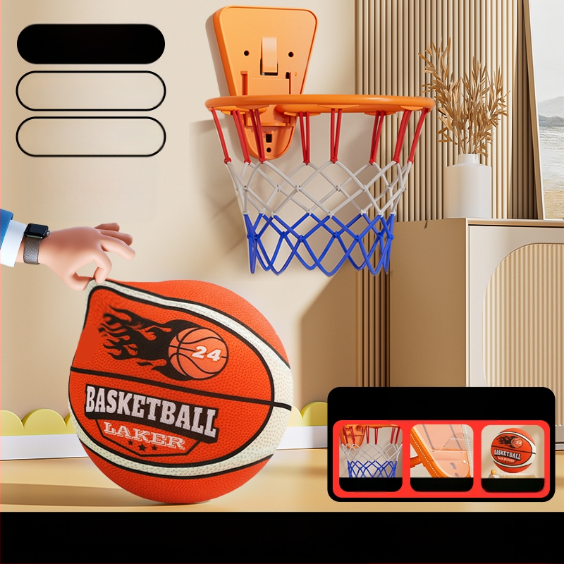 Penktos kartos tylus vidaus krepšinis vaikams, su rėmu ir putplasčio kamuoliu, su aukštu atšokimu