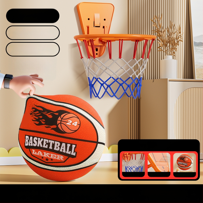 Penktos kartos tylus vidaus krepšinis vaikams, su rėmu ir putplasčio kamuoliu, su aukštu atšokimu