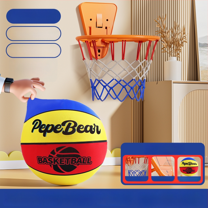 Penktos kartos tylus vidaus krepšinis vaikams, su rėmu ir putplasčio kamuoliu, su aukštu atšokimu