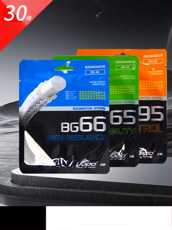 Raketės siūlas — didelio tankio nailonas, tinkamas tenisui ir badminton žaidimams, kategorija: raketės siūlas