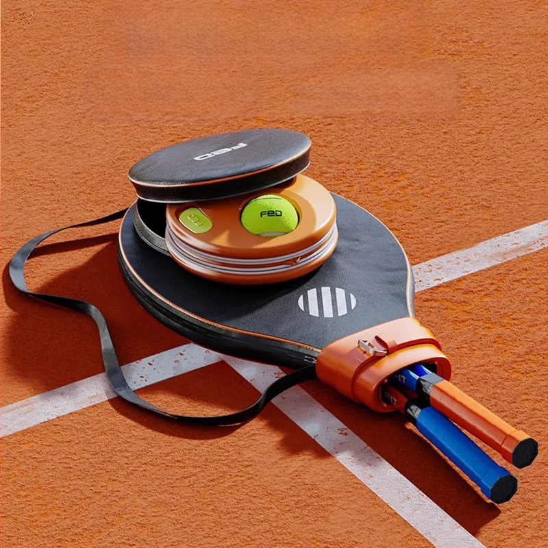 FED teniso raketė su aliuminio lydinio rėmu, nailono stygos, tiesus smūgis, svoris 95–100 g, rankenos G2