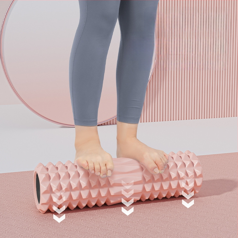 Sanfan jogos masažo rinkinys — putplasčio volelis EVA+PVC, spygliuota masažo lazdelė, fascijos kamuolys