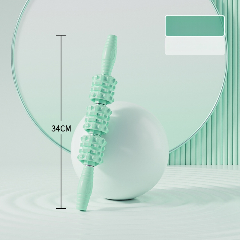 Sanfan jogos masažo rinkinys — putplasčio volelis EVA+PVC, spygliuota masažo lazdelė, fascijos kamuolys