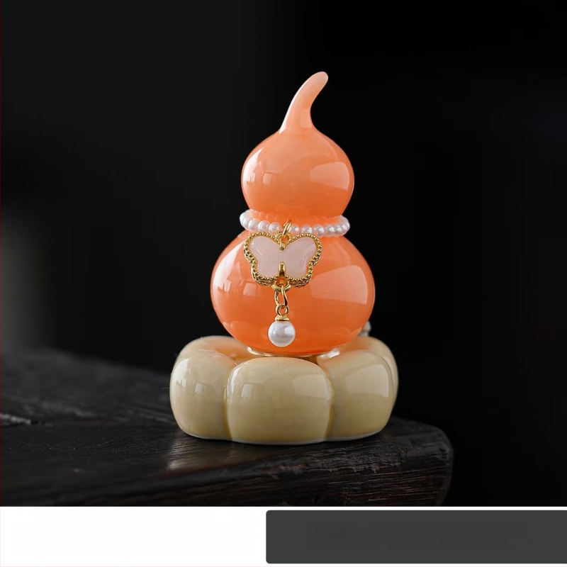 Keraminė dekoracija augalams su moliūgo forma (keramika; augalų dekoras; naujojo Kinų stiliaus)