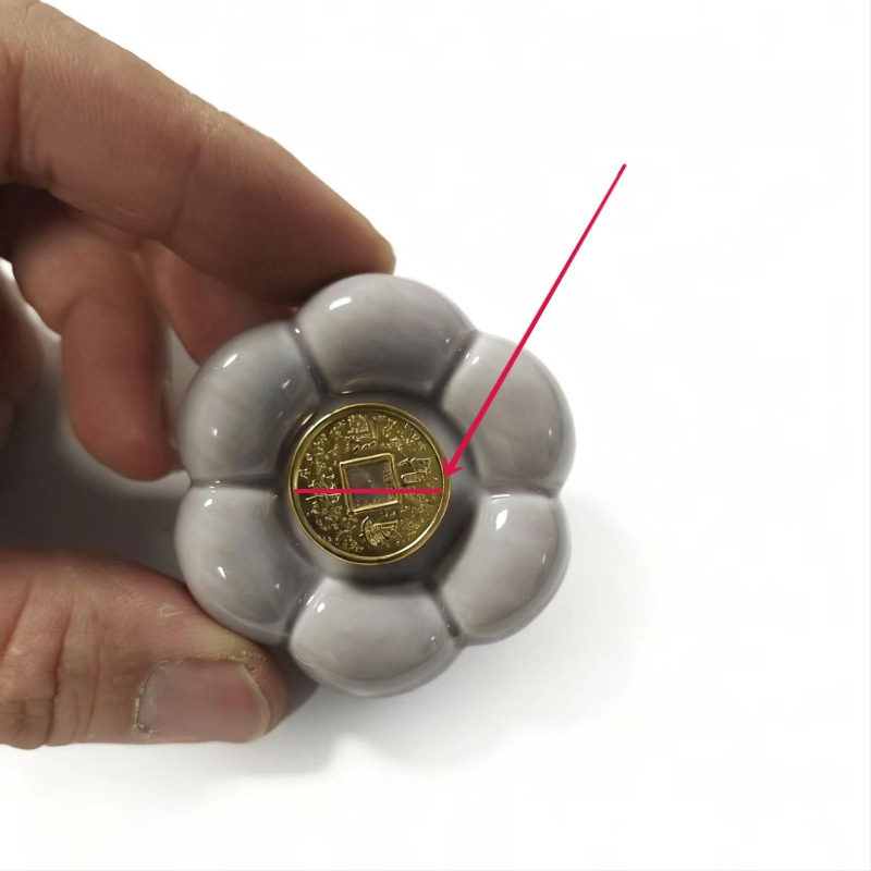 Keraminė dekoracija augalams su moliūgo forma (keramika; augalų dekoras; naujojo Kinų stiliaus)