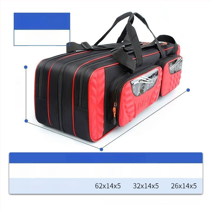 Horgászbot táska, nagy kapacitású, vízálló, könnyű, tengeri botokhoz kifejezetten