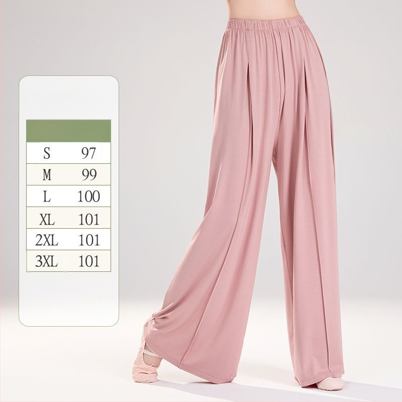 Moteriškos poliesterinės šokių kelnės su plačiomis kojomis, liaudies šokių stiliui, 2025 m. pavasaris