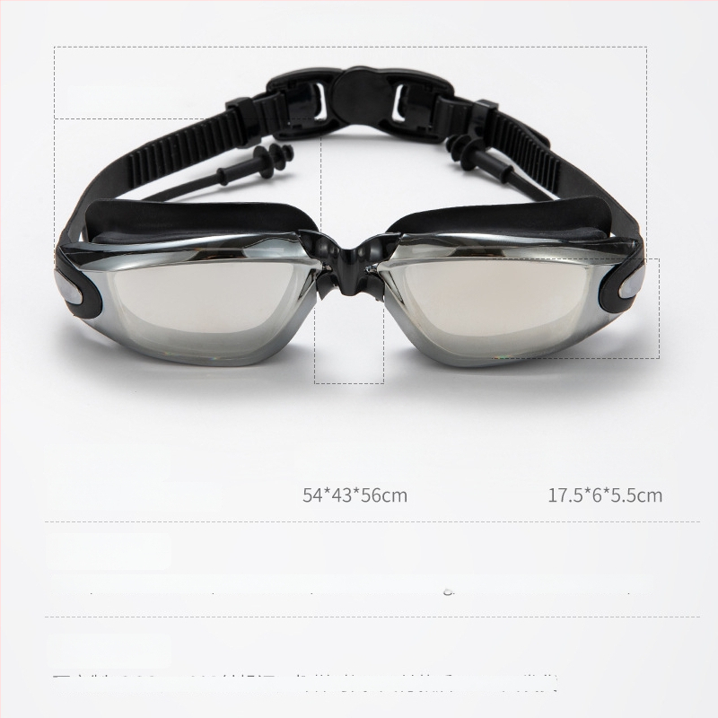 SnowSwim antifog peldēšanas brilles, PC lēcas, pieaugušajiem