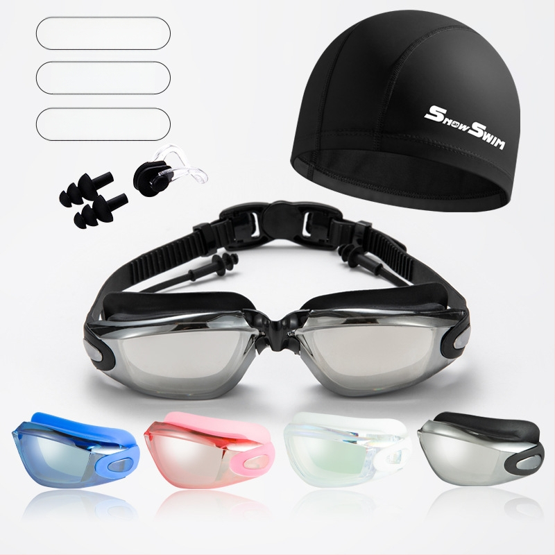 SnowSwim antifog peldēšanas brilles, PC lēcas, pieaugušajiem