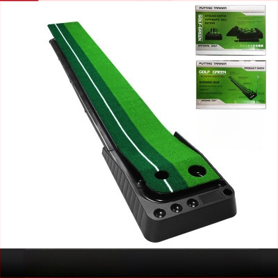 Golfa puttinga treniņkomplekta ar atgriezeno bumbu un barjeru, pārnēsājams, plastmasas mākslīgais zālens; logotipa druka; pielāgošana pieejama