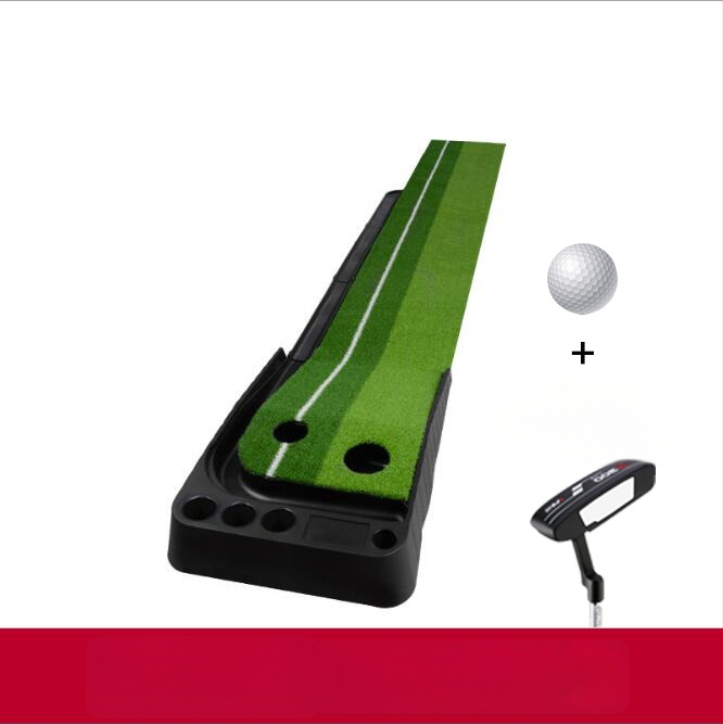 Golfa puttinga treniņkomplekta ar atgriezeno bumbu un barjeru, pārnēsājams, plastmasas mākslīgais zālens; logotipa druka; pielāgošana pieejama