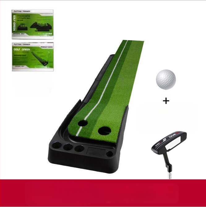 Golfa puttinga treniņkomplekta ar atgriezeno bumbu un barjeru, pārnēsājams, plastmasas mākslīgais zālens; logotipa druka; pielāgošana pieejama