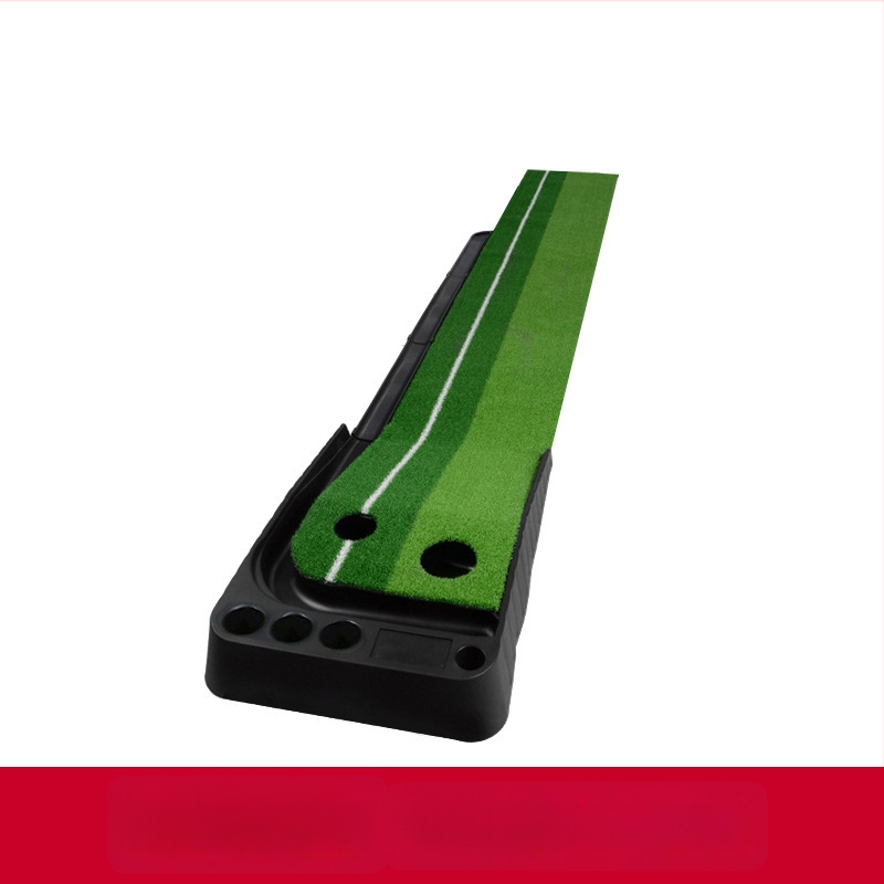 Golfa puttinga treniņkomplekta ar atgriezeno bumbu un barjeru, pārnēsājams, plastmasas mākslīgais zālens; logotipa druka; pielāgošana pieejama