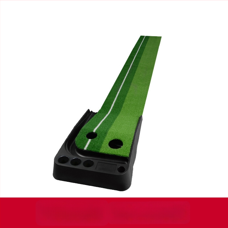 Golfa puttinga treniņkomplekta ar atgriezeno bumbu un barjeru, pārnēsājams, plastmasas mākslīgais zālens; logotipa druka; pielāgošana pieejama