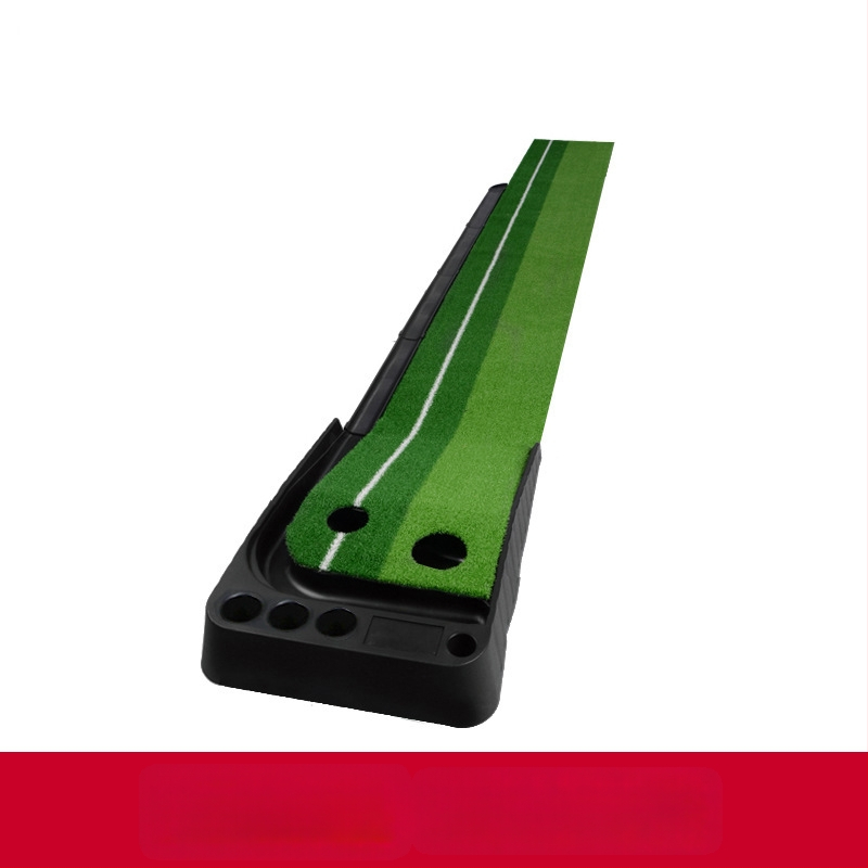 Golfa puttinga treniņkomplekta ar atgriezeno bumbu un barjeru, pārnēsājams, plastmasas mākslīgais zālens; logotipa druka; pielāgošana pieejama