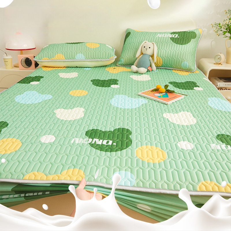 Natūralus lateksas Ice Silk lovos komplektas, 3 dalys, šiuolaikinis minimalistinis stilius, latekso kiekis 90%+