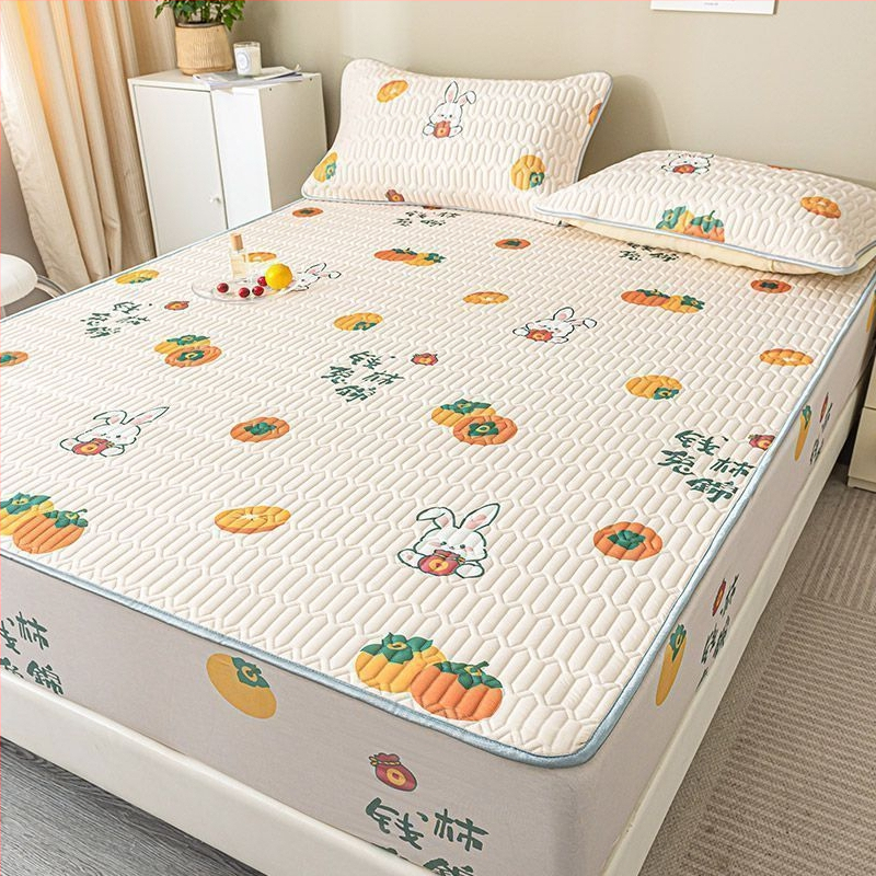 Natūralus lateksas Ice Silk lovos komplektas, 3 dalys, šiuolaikinis minimalistinis stilius, latekso kiekis 90%+