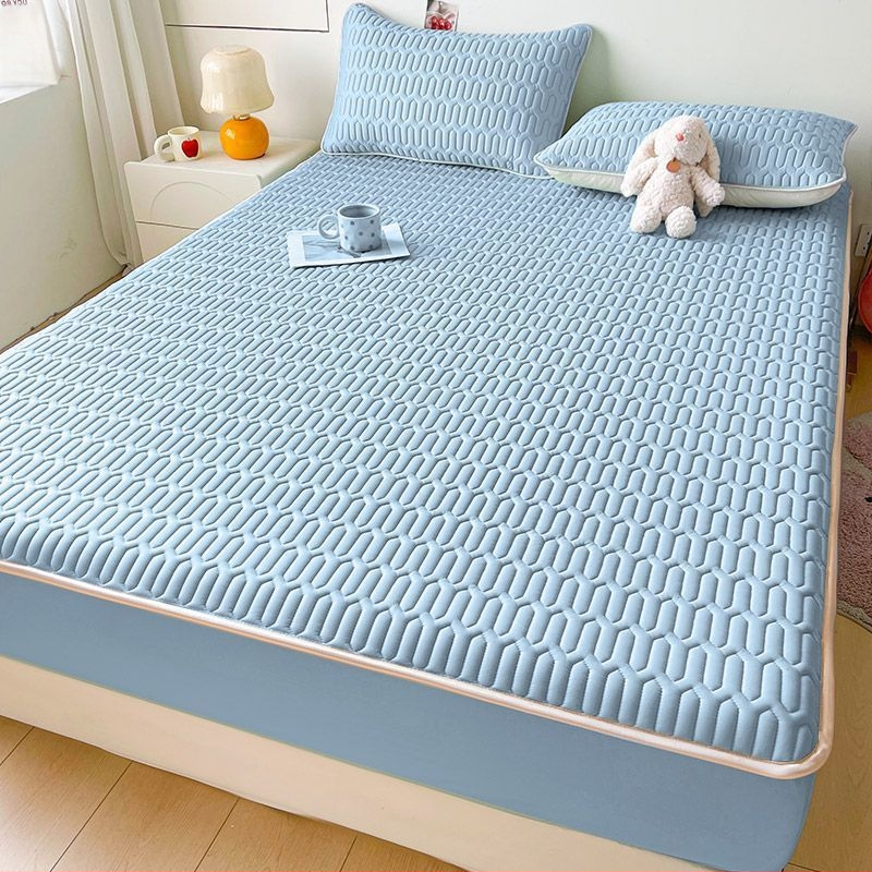 Natūralus lateksas Ice Silk lovos komplektas, 3 dalys, šiuolaikinis minimalistinis stilius, latekso kiekis 90%+