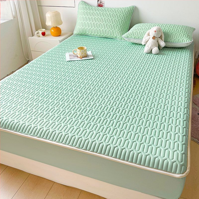 Natūralus lateksas Ice Silk lovos komplektas, 3 dalys, šiuolaikinis minimalistinis stilius, latekso kiekis 90%+