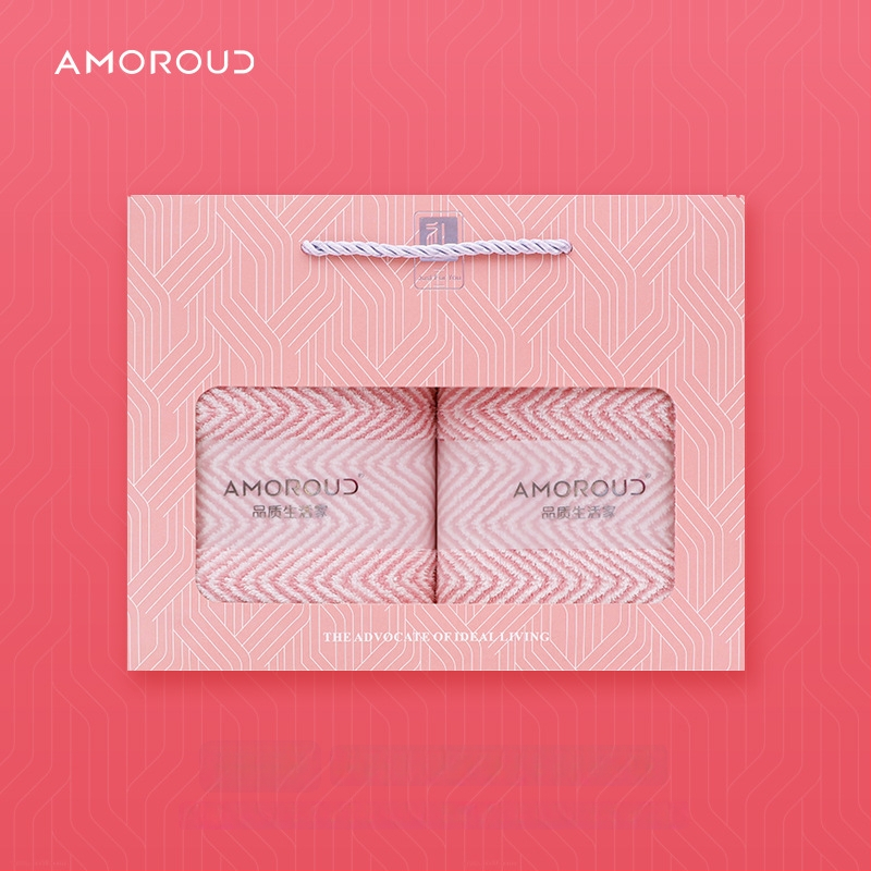 Mufando Dovanų komplektas vonios rankšluosčiams – Elegantiški prabangūs rankšluosčiai, Coral Fleece, 280 g, Siuvimas, Dovanų Dėžutė